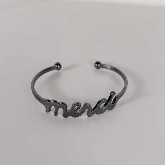 Anthropologie Merci Love Note Bracelet gunmetal - Picture 3 of 8